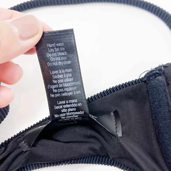 Beach Riot XSmall Black Camilla Bikini Top Ribbed Balconette Underwire Unpadded - Picture 8 of 10